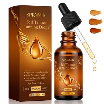 Self Tanning Drops for Face & Body Sunless Tanner Drops Natural Glow Skincare