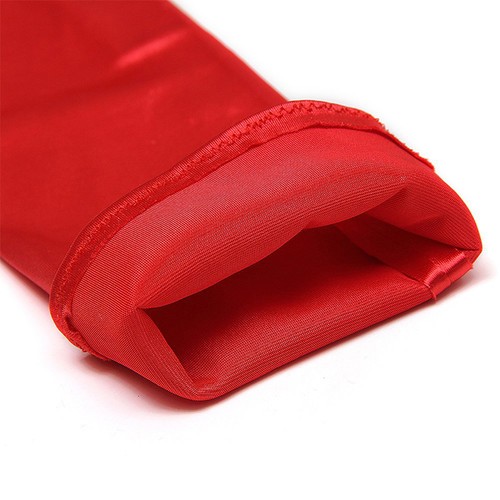 49cm Long Elastic Satin Gloves Hook Finger Long Fingerless Gloves Elbow Length ☊ - Picture 10 of 32