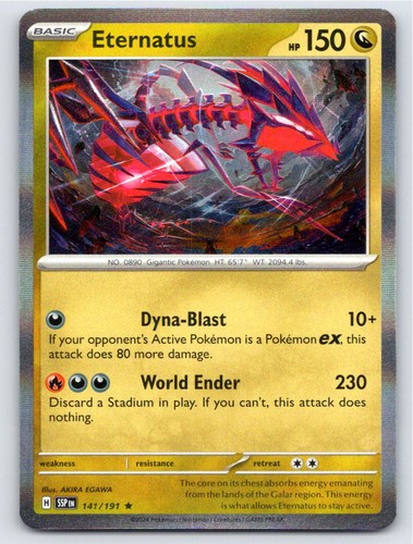 2024 POKEMON ETERNATUS SURGING SPARKS 141/191 SSP HOLO NM FREE S&H