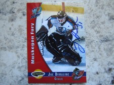 Muskegon Fury Joe Dimaline Signed Autographed 1999-2000 UHL Mint