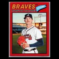 2026 Topps Heritage Baseball #145 Hurston Waldrep Red Bordered Atlanta Braves