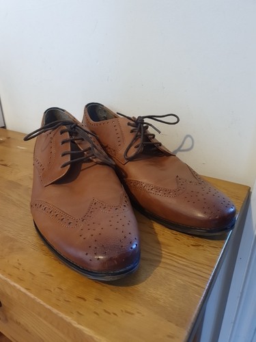 River Island Men's Tan Leather Brogues UK Size 11 - Picture 2 of 10