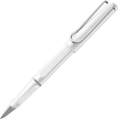LAMY Safari Weiß Tintenroller - Ergonomischer Griff Mittlere Linienbreite -