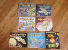 Lot of 7 THE MAGIC SCHOOL BUS Books & Bonus HURRICANE Science Fair  HB/PB ++ VGC