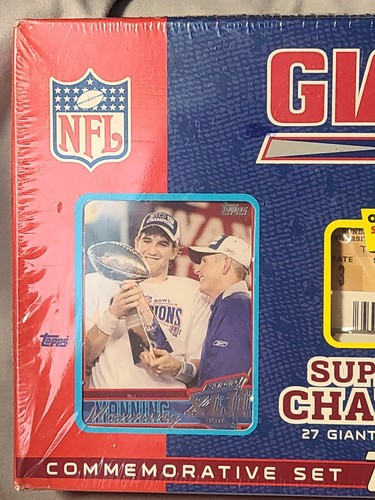 2008 Topps Super Bowl XLII Champions NY Giants Commemorative Set Factory Sealed - Picture 11 of 13