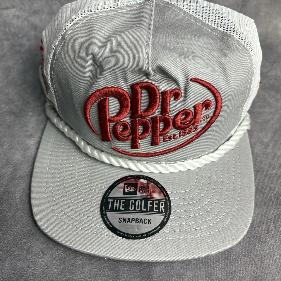 23XI Nascar гонки New Era шляпа SnapBack серый гольфист Dr Pepper Bubba новый - Изображение 2 из 4