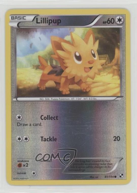 Lillipup Reverse Foil Pokemon Black & White Base Set #81