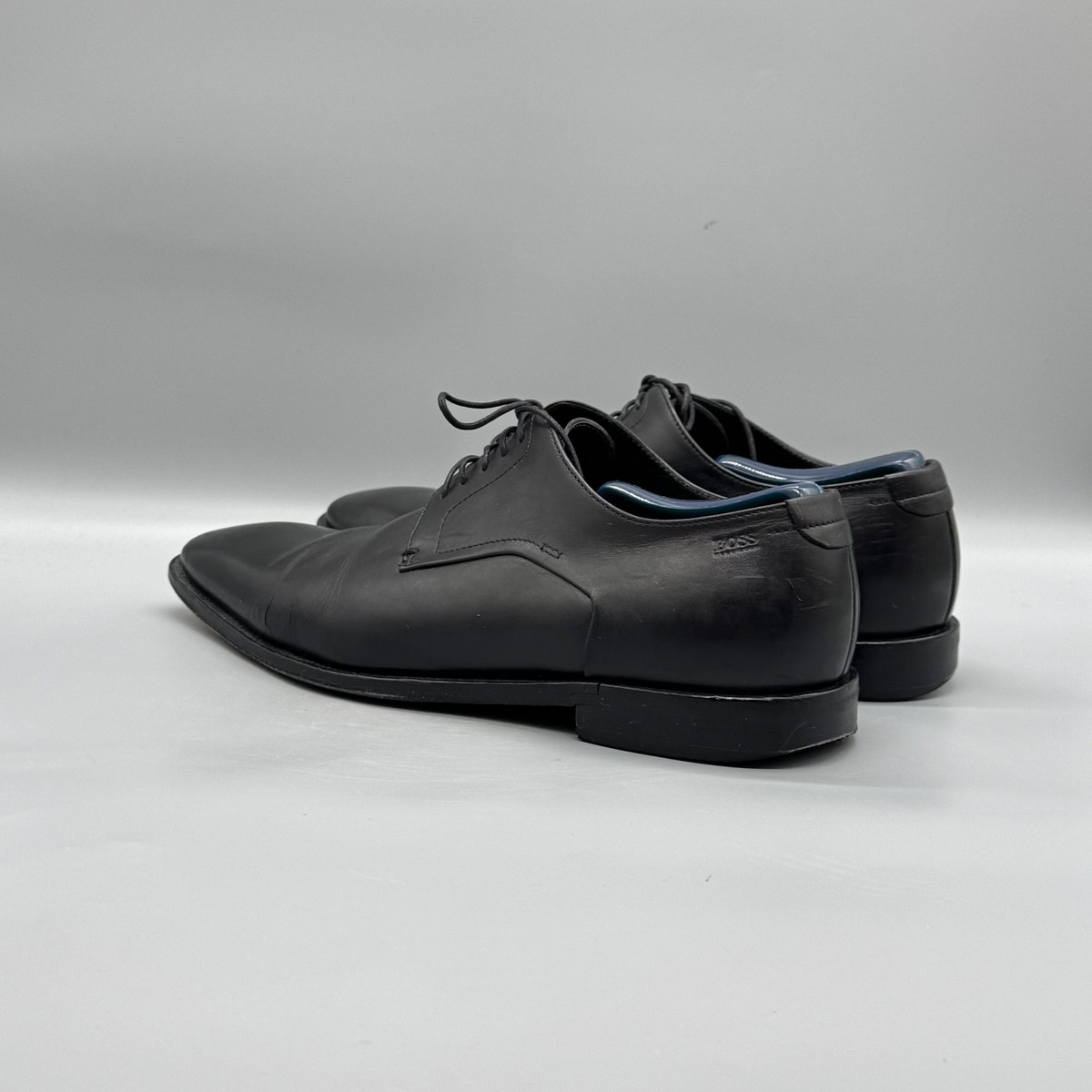 BOSS Mens Oxfords Black Leather Oxfords & Derbys Size 8 Amazon.com | BOSS Larry Grain Leather Derby Dress Shoe Black  main image 3