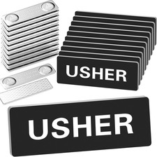 10 Pcs Magnetic Usher Name Tag for Church Acrylic Usher Badge Name Tag with Magn