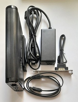 eSATA Set: Festplattengehäuse für HD 3,5'' SATA II, Kabel und Slotblech-Adapter