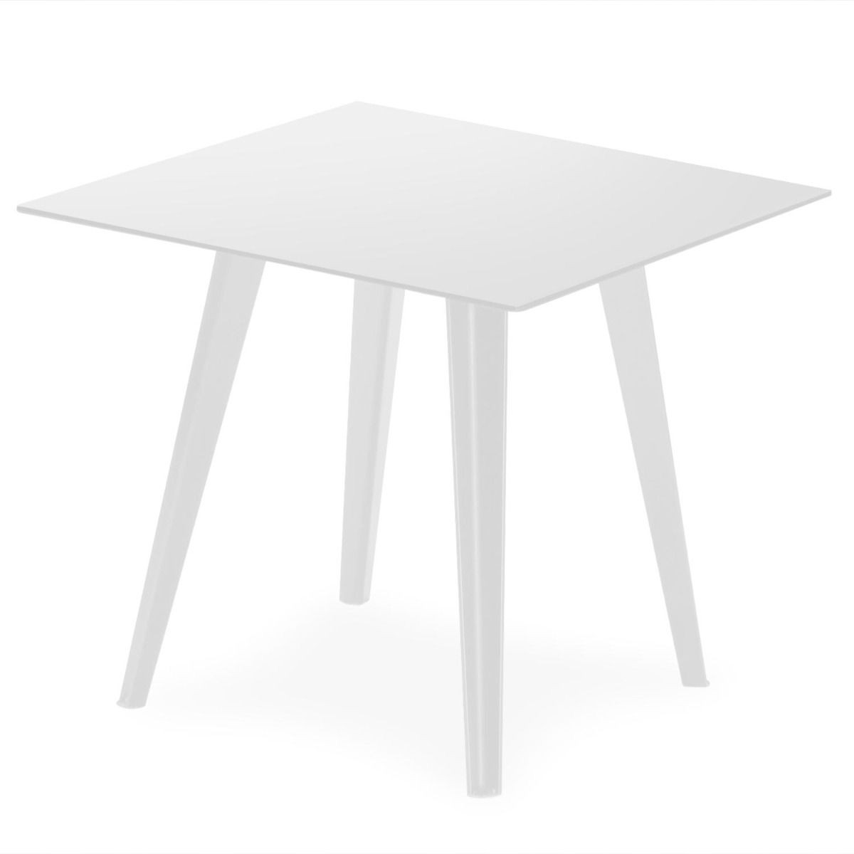 Table d'appoint carrée Bimix 40cm blanche petite table basse de chevet