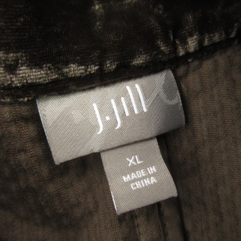 J Jill Jacket Womens XL Long Sleeve Button Front Outdoor Pockets Brown - Image 3 of 4