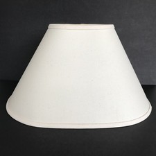Large Oval Linen Lampshade with Spider Fitter 20 x 15 x 11
