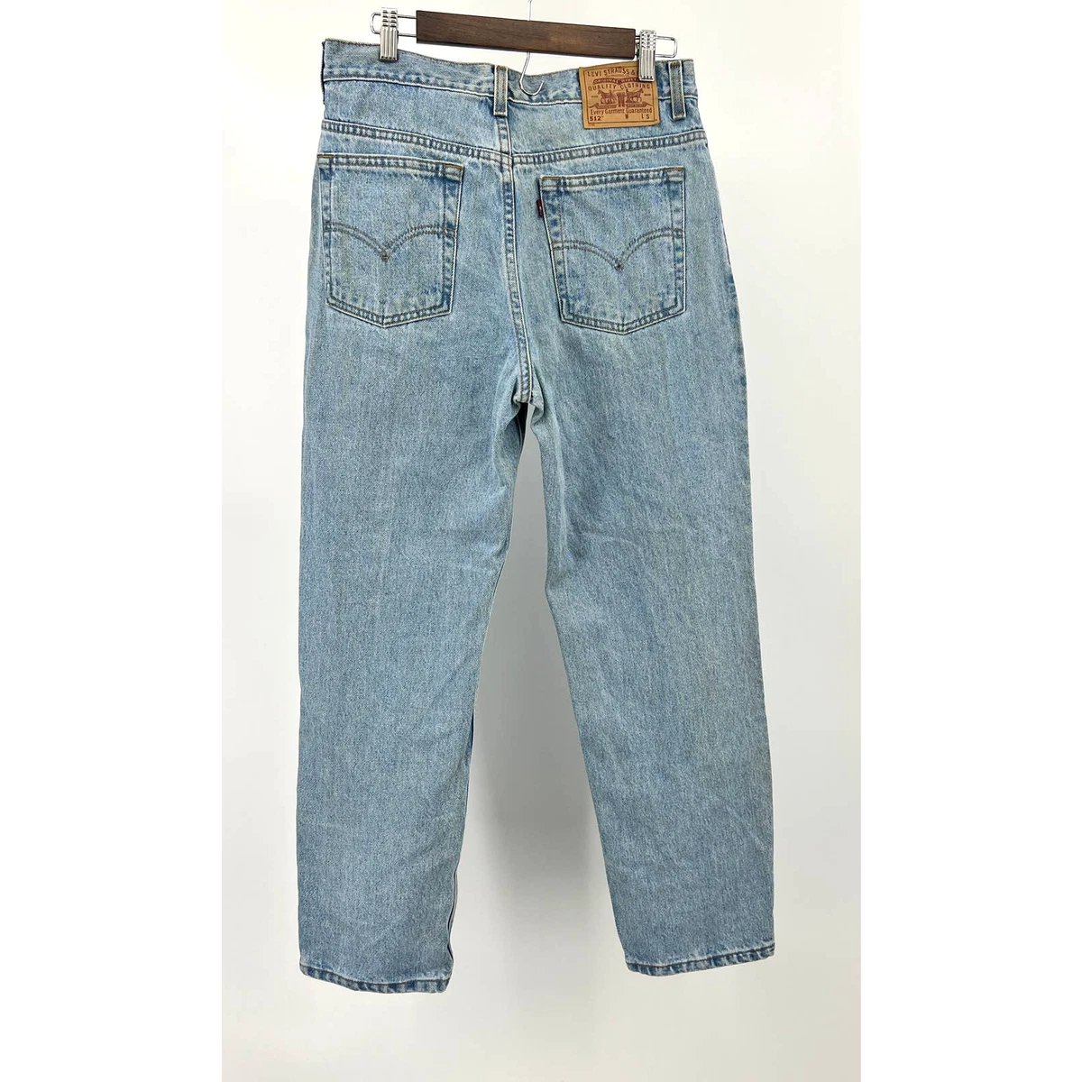 Levi s 512 Mom Jeans High Rise Slim Fit Straight Leg Women s Size 12 Light Wash