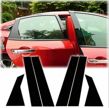 For Honda Civic 10th 16-20 Piano black Door Window Pillar Posts Cover Trim NEW