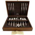 Towle Sterling Silver Danish Baroque Pattern Flatware Service for Eight in Box