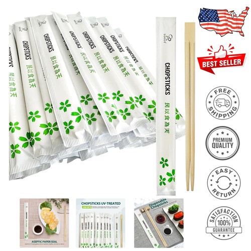 Convenient 500 Sets of 9-Inch Bamboo Disposable Chopsticks for Parties & Picnics