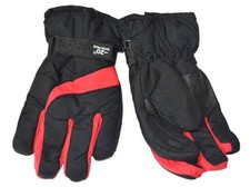 Silver Age Men's Cold Weather Waterproof Gloves Black Red