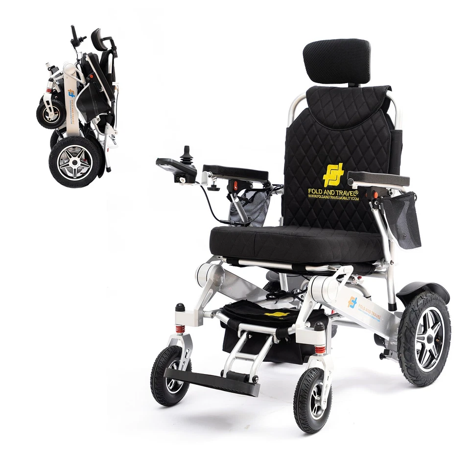 Fold and Travel Manual Recline Wheelchair-Power Wheel chair with Remote Control - Image 2 of 4