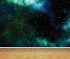Image of Space Stars Night Sky Pasted Wallpaper Wall Mural Feature Backdrop Print Graphic