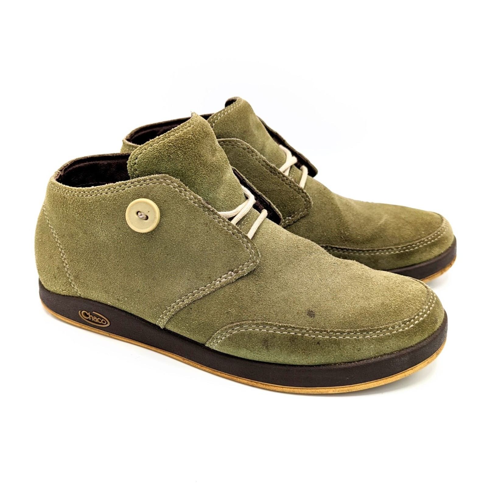 SAOLA Stivaletto donna taglia 7 (38) CHACO incenso chukka Oxford verde oliva scamosciato