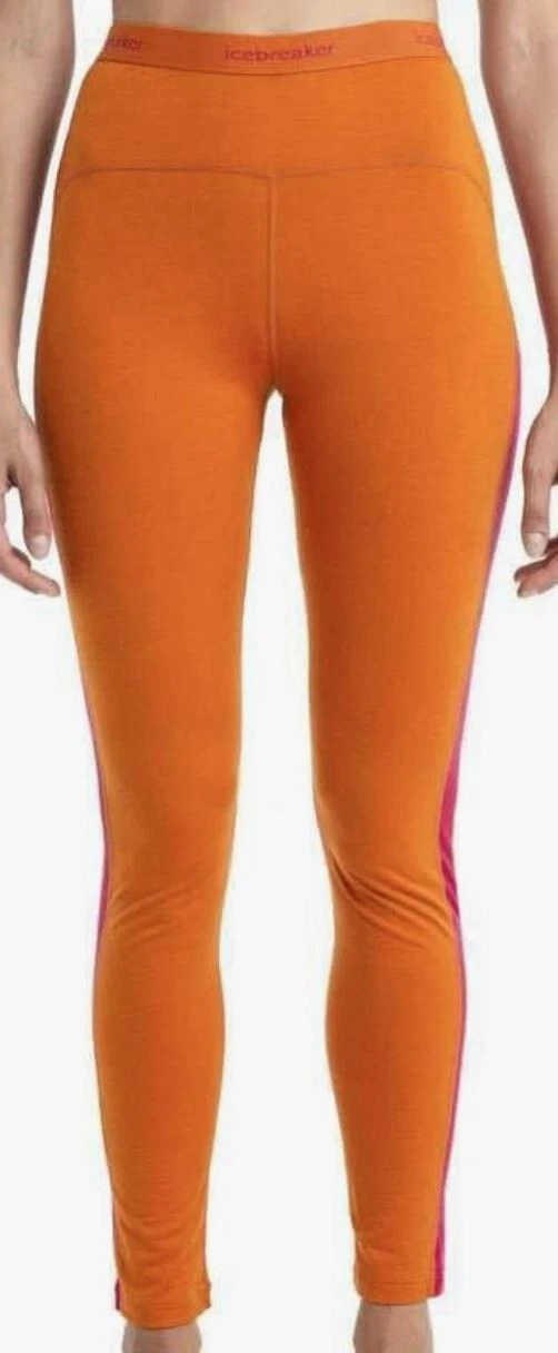 Icebreaker 200 Oasis Sonebula Base Layer Leggings Women's SMALL Orange pink NWT