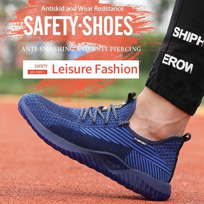 MENS WOMENS STEEL TOE CAP SAFETY TRAINERS WORK BOOTS NON-SLIP HIKING SHOES SIZE