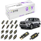 15 Bulbs Deluxe White Interior LED Light Kit For Infiniti QX80 2011-2019 Package
