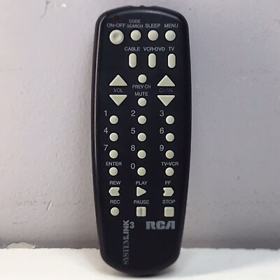Genuine RCA Remote Control SystemLink 3 Universal TV VCR DVD RCV403SP2308P Clean