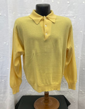 Jack Taylor Beverly Hills Men's 100% Pure Cashmere Sweater Yellow Size 42 NWOT