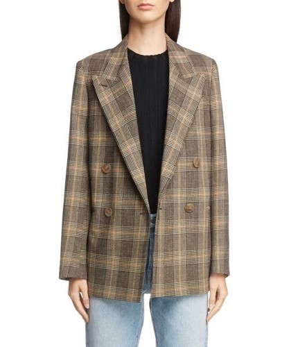 ACNE STUDIOS WOOL CHECKED DOUBLE BREAST PLAID BLAZER 34 - Picture 5 of 5