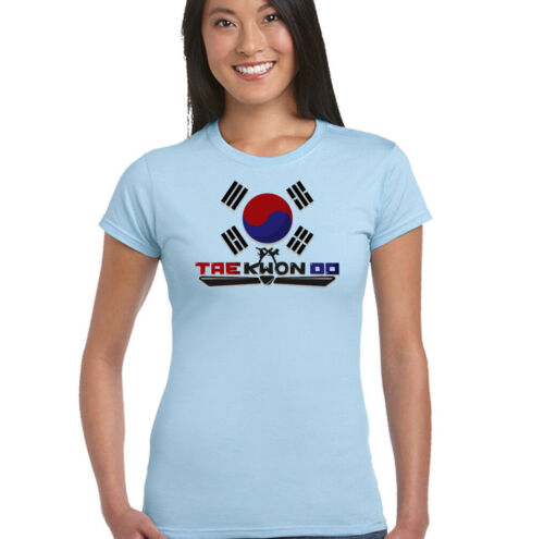 Taekwondo Womens T-Shirt Belt Suit Sparring Kick Pads Shoes Gift Bag Kit Uniform - Afbeelding 1 van 18