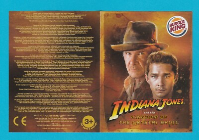 BURGER KING - FALTPAPIER BROSCHÜRE - INDIANA JONES - 2008
