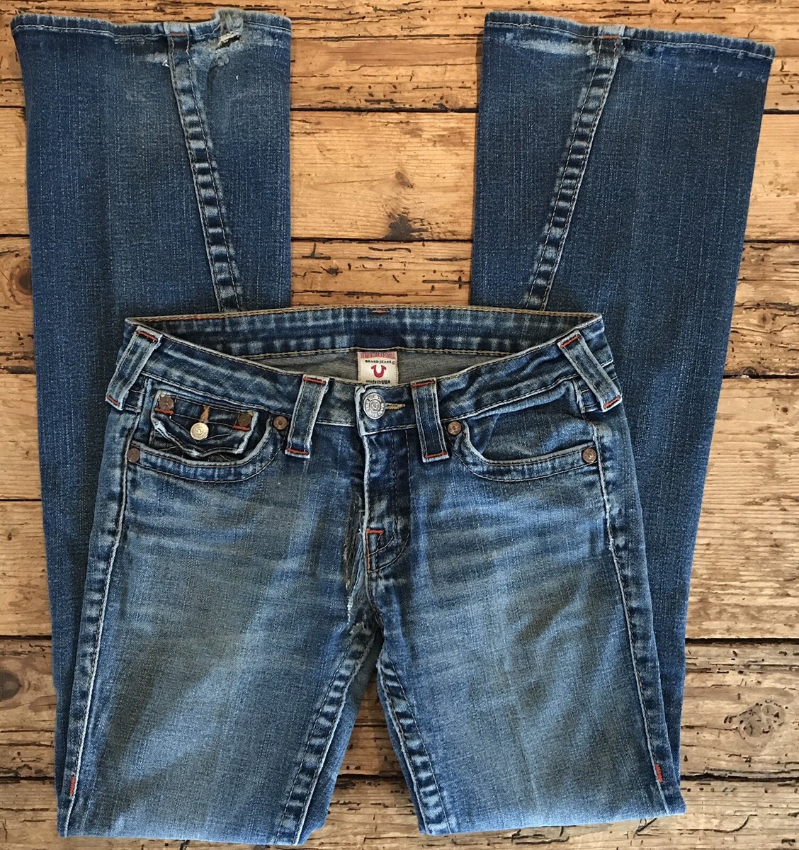 True Religion Womens Size 28 'Joey' Distressed Stone Washed True Religion Womens Size 28 'Joey' Distressed Stone Washed