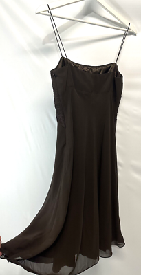 Liz Claiborne Fit & Flare Vtg Dress Chiffon Brown Lined "Dirty Dancing" Dress 2 | eBay Liz Claiborne Fit & Flare Vtg Dress Chiffon Brown Lined "Dirty Dancing" Dress 2 | eBay