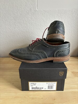 Allen Edmonds Neumok 2.0 Dress Shoes | Navy | Leather  display picture 2