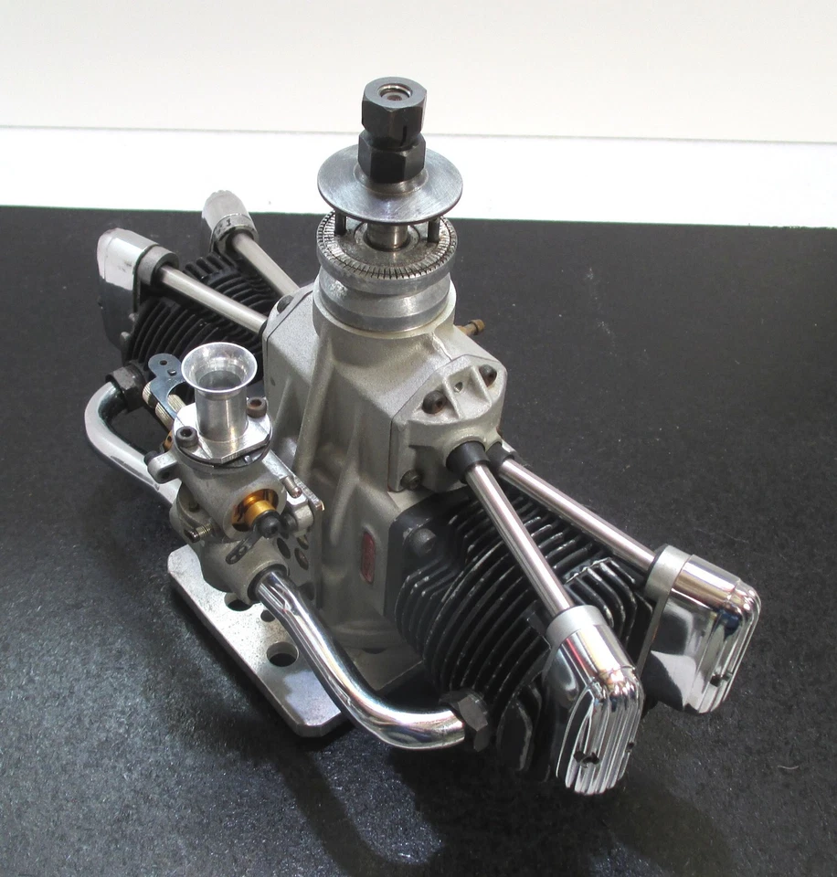 SAITO FA-270T 45cc flat twin 4 stroke glow engine with muffler for R/C airplane - Image 4 of 4