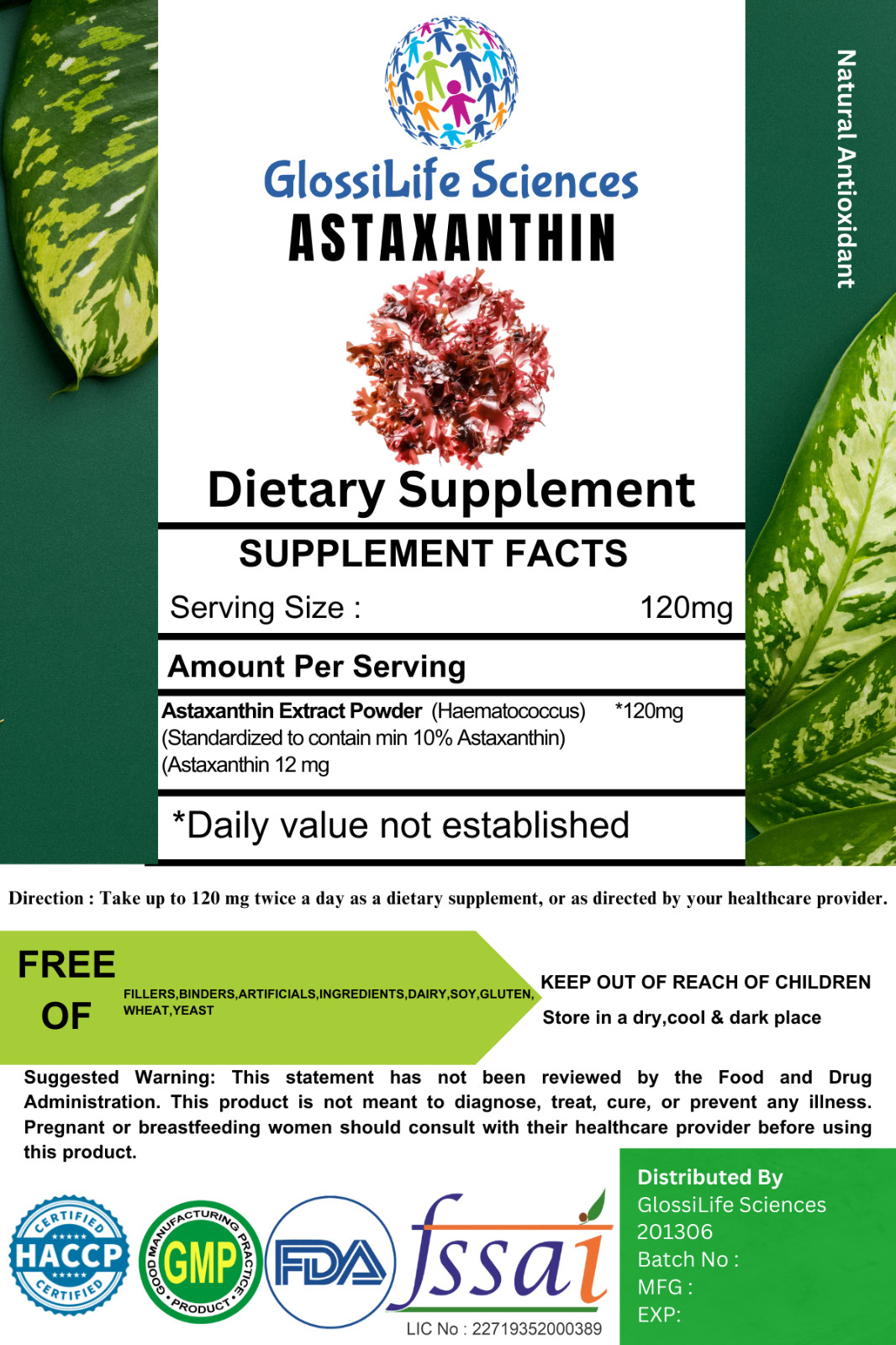 Astaxanthin Extract Powder 10% Super Antioxidant