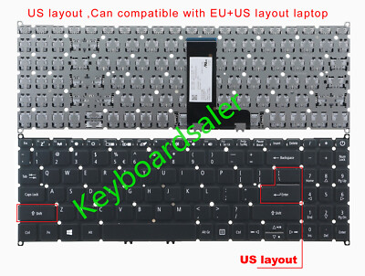 US non-backlit Keyboard for Acer EX215-31 EX215-51 EX215-52G EX215-53G EX215-54G
