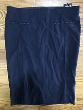 NWT PATRIZIA PEPE Black Wool & Nylon Skirt  Size 8  $129  Made in Italy