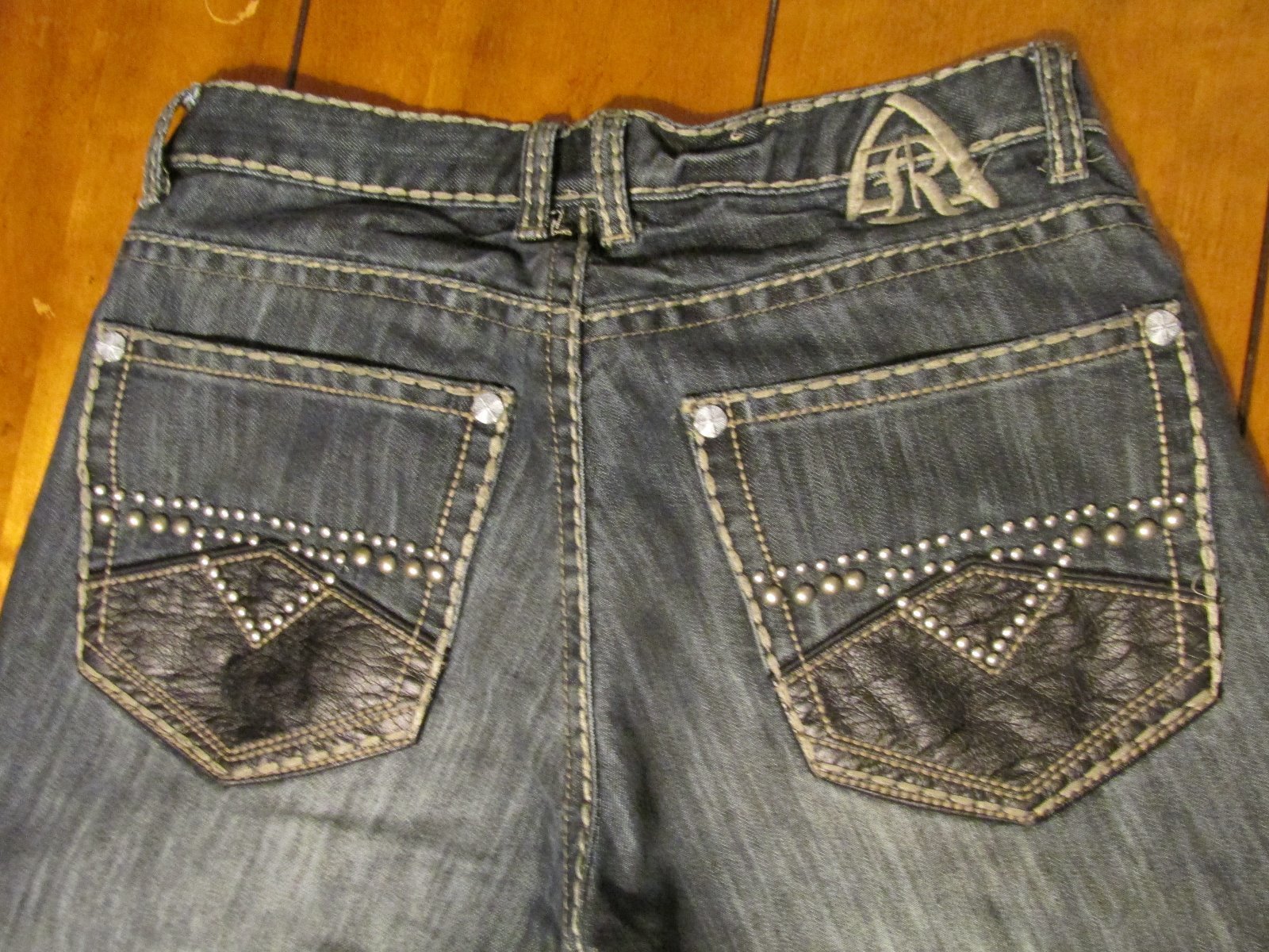 Men's Antique Rivet Jeans Vintage Style Color Black Size 30x30 eBay