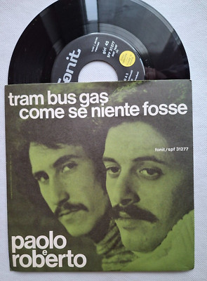 PAOLO E ROBERTO TRAM BUS GAS FOLK PROG AGORA FONIT 1971 ITALIEN 45 RPM 7''
