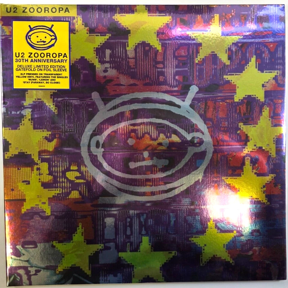 U2  Zooropa 2 x LP Album vinyl record limited yellow deluxe reissue 180gram 30th - Image 2 of 4