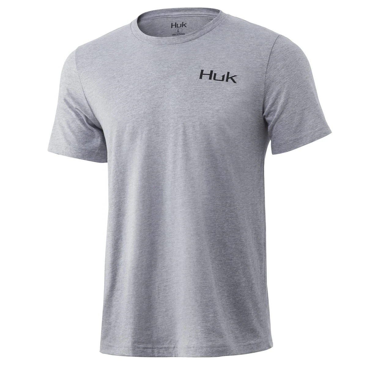 Huk Performance Fishing Men's Huk'd Up Refraction Short Sleeve Tee Shirt -  Grey