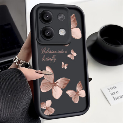 Phone Case For Xiaomi Redmi Note 13 Pro 13T Poco X6 F6 Pro Butterfly Soft Cover