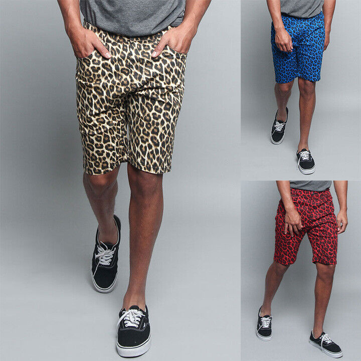 Victorious Men's Cotton Casual Leopard Print Comfortable Victorious Men's Cotton Casual Leopard Print Comfortable