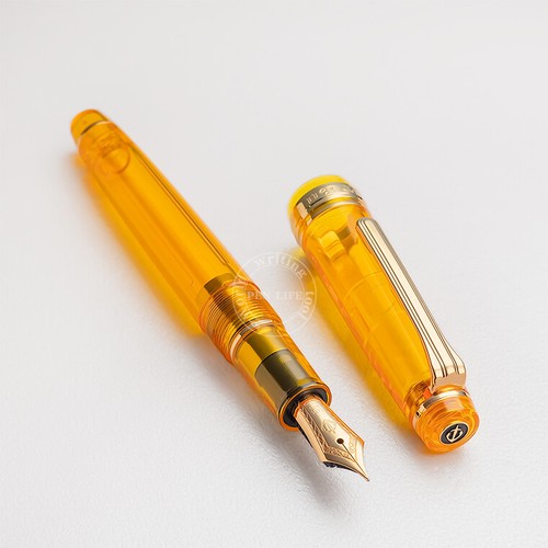 WANCHER × SAILOR 11-8320 size M Fountain pen "amber" professional gear slim 14K - Picture 3 of 7