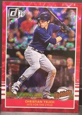 Christian Yelich /149 HOLO Red Foil 2019 Donruss Highlights NM-MT #H7