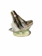 Vintage Ceramic Boat Ship Decoration Aquarium Fish Tank Fishbowl Japan