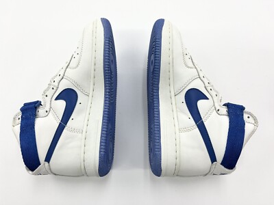 Vintage 1991 Nike Air Force 1 High White Sport Blue Sz 4.5Y